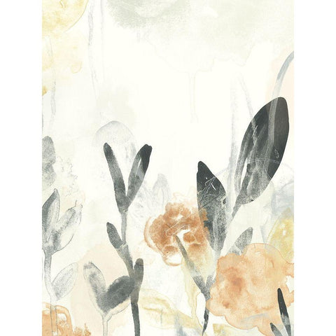 Garden Flow II Black Modern Wood Framed Art Print with Double Matting by Vess, June Erica