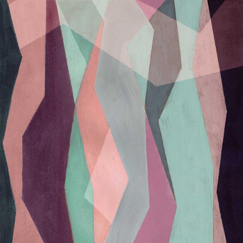Color Block Pattern III Black Ornate Wood Framed Art Print with Double Matting by Popp, Grace