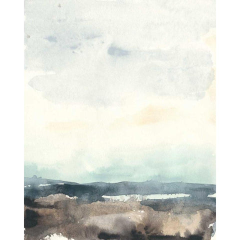 Tidal Horizon I White Modern Wood Framed Art Print by Vess, June Erica