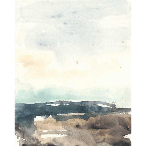 Tidal Horizon II Black Modern Wood Framed Art Print with Double Matting by Vess, June Erica