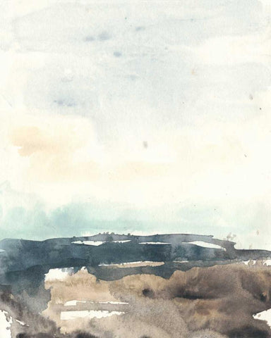 Tidal Horizon II Black Ornate Wood Framed Art Print with Double Matting by Vess, June Erica