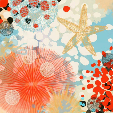 Exotic Sea Life II White Modern Wood Framed Art Print by Orlov, Irena