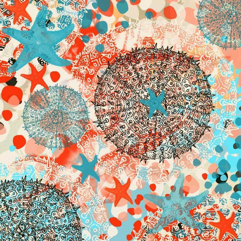 Exotic Sea Life IV White Modern Wood Framed Art Print by Orlov, Irena