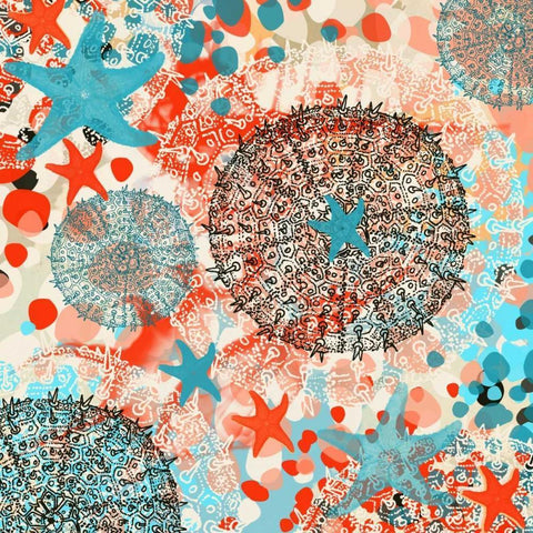 Exotic Sea Life IV Black Ornate Wood Framed Art Print with Double Matting by Orlov, Irena