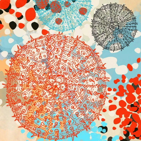 Exotic Sea Life VI White Modern Wood Framed Art Print with Double Matting by Orlov, Irena