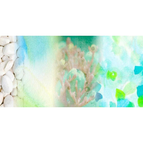 Serene Photo Collage V Black Modern Wood Framed Art Print with Double Matting by Orlov, Irena