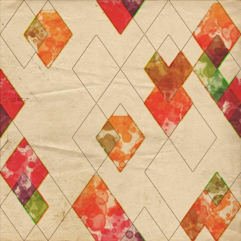 Geometric Color Shape II Black Ornate Wood Framed Art Print with Double Matting by Orlov, Irena