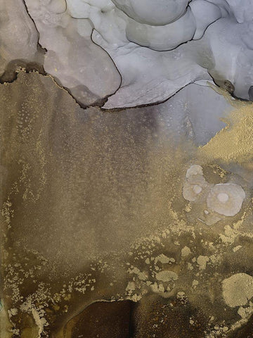 Amethyst and Umber I White Modern Wood Framed Art Print with Double Matting by Borges, Victoria