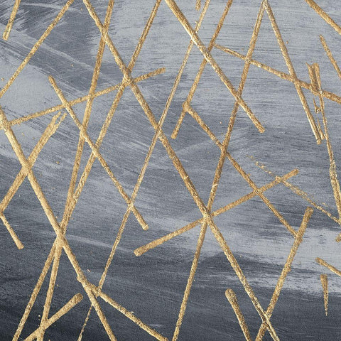 Gold Matrix White Modern Wood Framed Art Print by Stramel, Renee W.