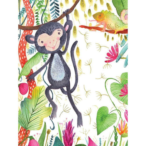 Hangin Around II Black Modern Wood Framed Art Print by Hernandez, Larisa