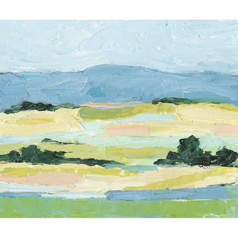 Pastel Hills I Black Modern Wood Framed Art Print with Double Matting by Harper, Ethan