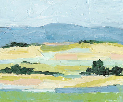 Pastel Hills I Black Ornate Wood Framed Art Print with Double Matting by Harper, Ethan