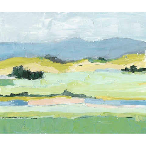 Pastel Hills II White Modern Wood Framed Art Print by Harper, Ethan