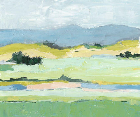 Pastel Hills II Black Ornate Wood Framed Art Print with Double Matting by Harper, Ethan