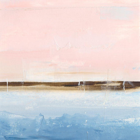 Pink Sands II White Modern Wood Framed Art Print by Harper, Ethan