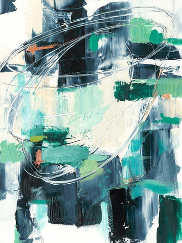 Scattered Light II White Modern Wood Framed Art Print with Double Matting by Harper, Ethan