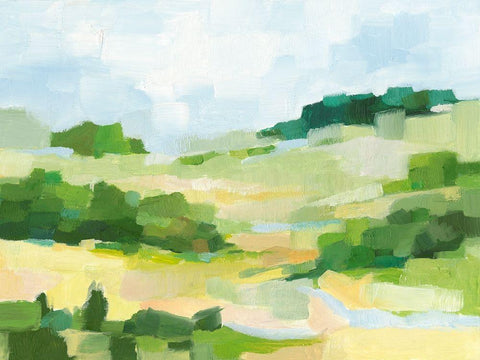 Clover Hill I Black Ornate Wood Framed Art Print with Double Matting by Harper, Ethan