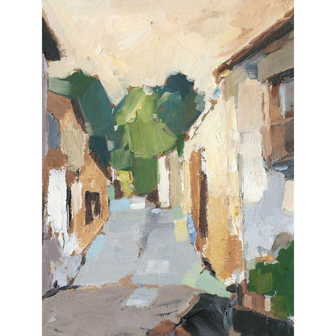 Village Streets I Black Modern Wood Framed Art Print by Harper, Ethan
