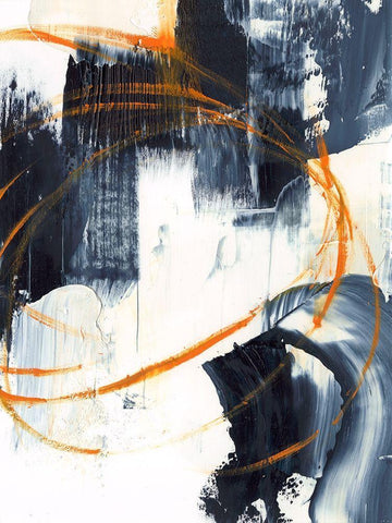 Orange Rind II White Modern Wood Framed Art Print with Double Matting by Harper, Ethan