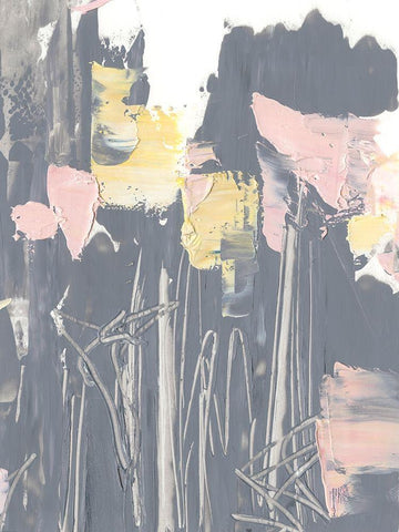 Pink and Yellow Flowers I Black Ornate Wood Framed Art Print with Double Matting by Harper, Ethan