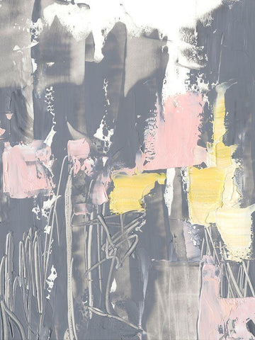 Pink and Yellow Flowers II Black Ornate Wood Framed Art Print with Double Matting by Harper, Ethan