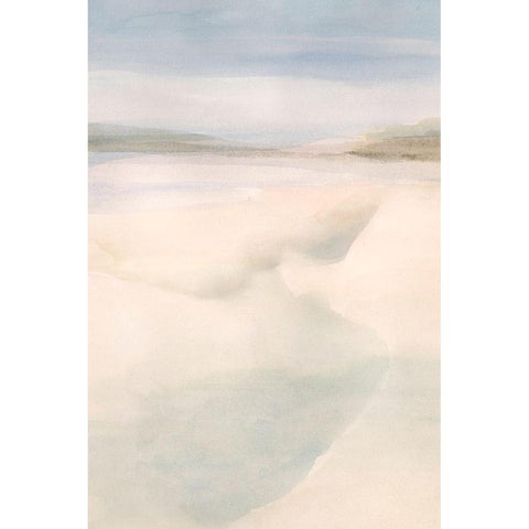 Island Calm III White Modern Wood Framed Art Print by Stellar Design Studio