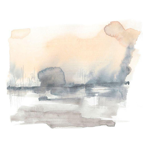 Blush Haze I White Modern Wood Framed Art Print by Goldberger, Jennifer