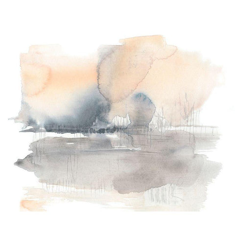 Blush Haze II Black Modern Wood Framed Art Print by Goldberger, Jennifer