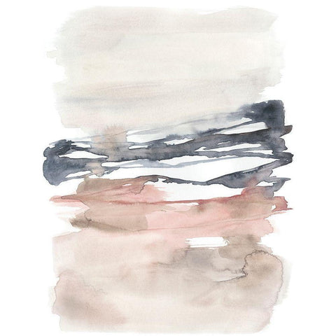 Tiered Horizon Line I Black Modern Wood Framed Art Print with Double Matting by Goldberger, Jennifer