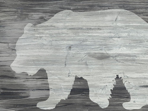 Vintage Plains Animals I White Modern Wood Framed Art Print with Double Matting by Vess, June Erica