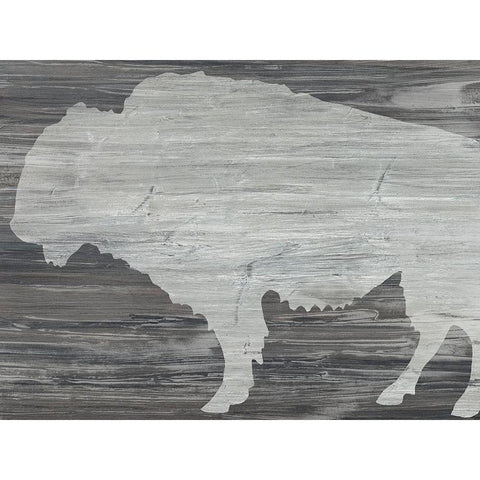 Vintage Plains Animals V White Modern Wood Framed Art Print by Vess, June Erica