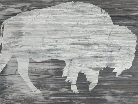 Vintage Plains Animals VI White Modern Wood Framed Art Print with Double Matting by Vess, June Erica