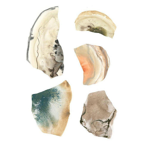 Geode Segments I Black Modern Wood Framed Art Print by Vess, June Erica