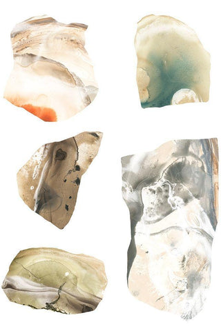 Geode Segments II Black Ornate Wood Framed Art Print with Double Matting by Vess, June Erica