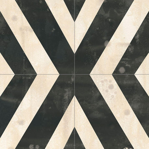 Midnight Parquet IV Black Modern Wood Framed Art Print by Vess, June Erica