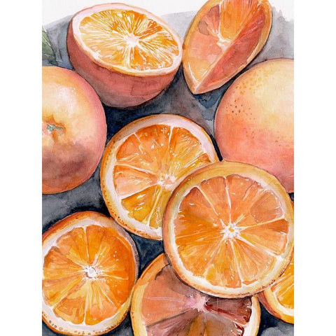 Fruit Slices III Gold Ornate Wood Framed Art Print with Double Matting by Parker, Jennifer Paxton