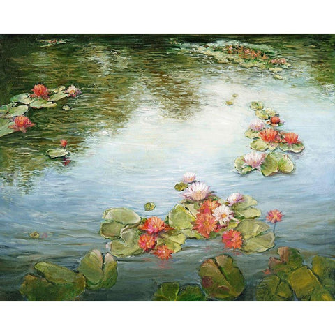 Tranquil Reflections I Black Modern Wood Framed Art Print by Kiggins, Debbie