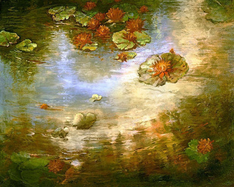 Tranquil Reflections II Black Ornate Wood Framed Art Print with Double Matting by Kiggins, Debbie