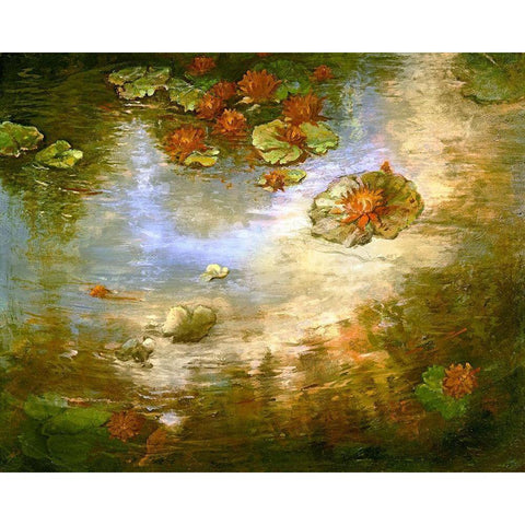 Tranquil Reflections II Black Modern Wood Framed Art Print by Kiggins, Debbie