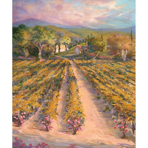 Tranquil Wine Country II White Modern Wood Framed Art Print by Kiggins, Debbie