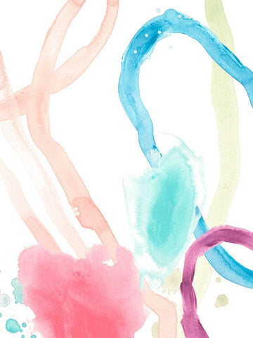 Serpentine Rainbow I Black Ornate Wood Framed Art Print with Double Matting by Vess, June Erica