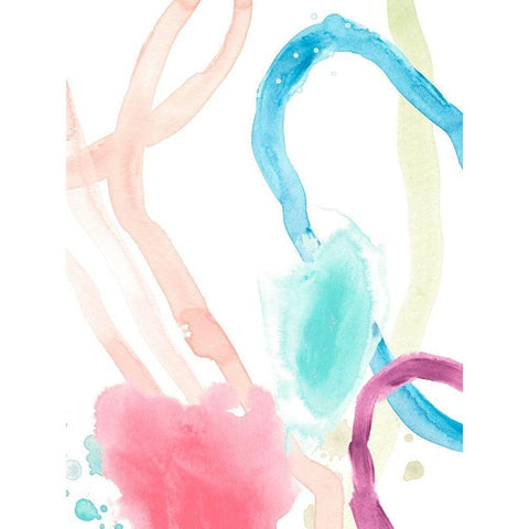 Serpentine Rainbow I Black Modern Wood Framed Art Print by Vess, June Erica