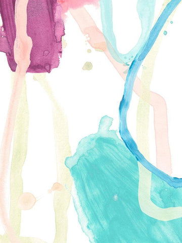 Serpentine Rainbow III Black Ornate Wood Framed Art Print with Double Matting by Vess, June Erica