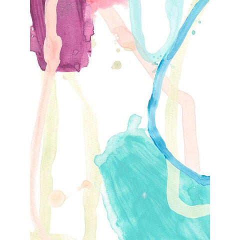 Serpentine Rainbow III White Modern Wood Framed Art Print by Vess, June Erica