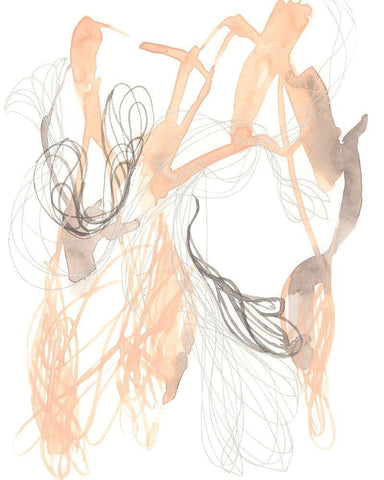 Petal Matrix I White Modern Wood Framed Art Print with Double Matting by Goldberger, Jennifer