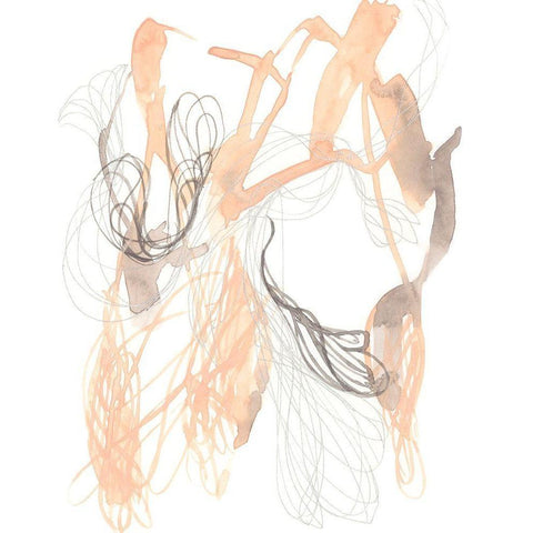 Petal Matrix I White Modern Wood Framed Art Print by Goldberger, Jennifer