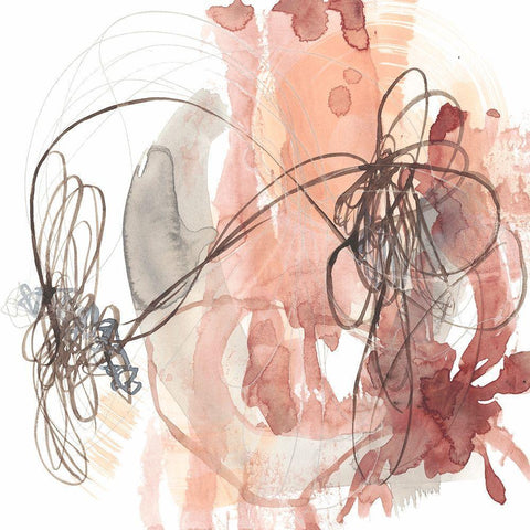 Linear Connection I White Modern Wood Framed Art Print by Goldberger, Jennifer