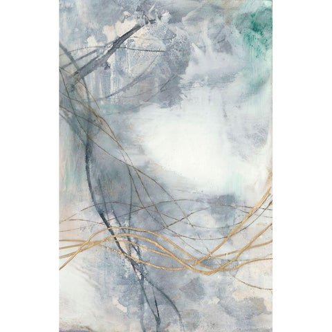 Undulating Oro II White Modern Wood Framed Art Print by Goldberger, Jennifer