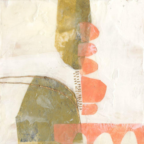 Gilded Coral II Black Ornate Wood Framed Art Print with Double Matting by Goldberger, Jennifer