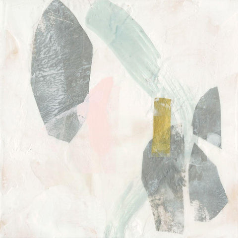 Muted Clusters I White Modern Wood Framed Art Print with Double Matting by Goldberger, Jennifer